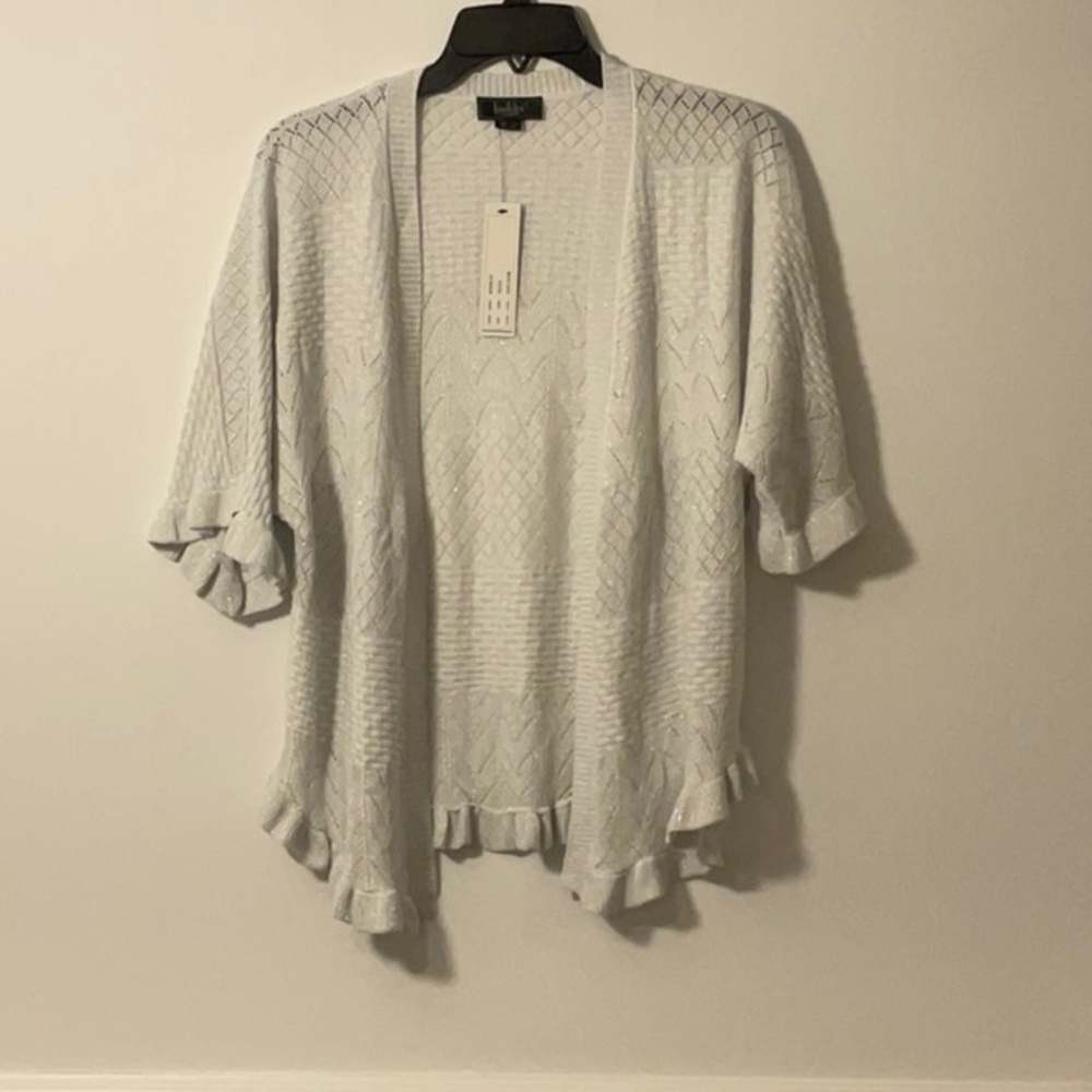 Belldini Silver Textured Knit Sweater